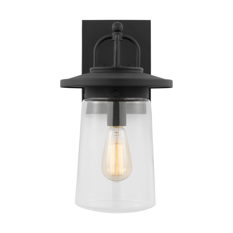 Plafonnier encastré d'extérieur Mansoor, Noir, H 15,5 po x l 8,5 po x P 8,5 po