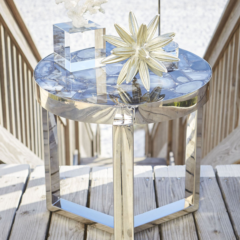 Geodance Stone End Table