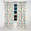 Green and Coral Nostalgic Polka Dot Harmony - Rideau abstrait - Rideau occultant - 1 panneaux-107551421