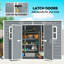 Outsunny 10 x 4 ft Plastic Garden Shed, Outdoor Storage Resin Shed with Floor, Double Windows, Lockable Doors and Vents, for Tools, Bike-124340427