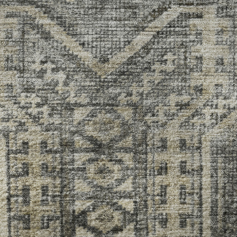 Premium Machine Washable Mayfield AMF1920 Border Rug, Rectangle 1'8" x 2'6"