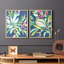«Blue Tropics I», reproduction encadrée de qualité supérieure - prête à être accrochée - aucun clou requis - aucun clou requis-2034944087-2034944075