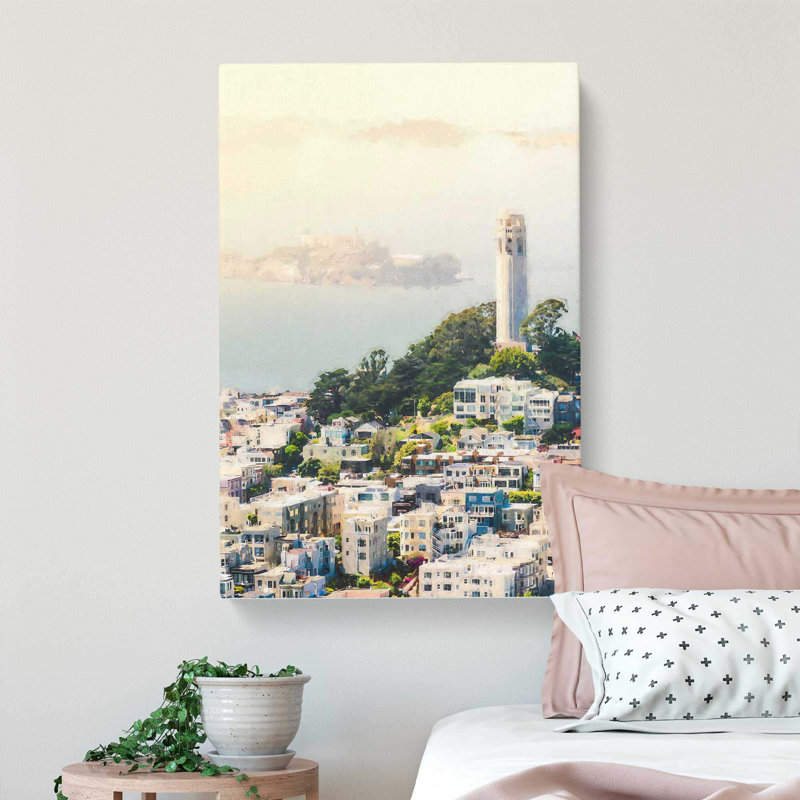 View Of Alcatraz In San Francisco - Wrapped Canvas, 60cm H x 40cm W x 3cm D