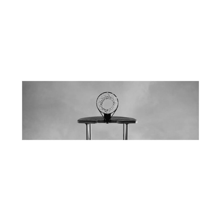 Low Angle View Of A Basketball Hoop - Wrapped Canvas Panoramic Print