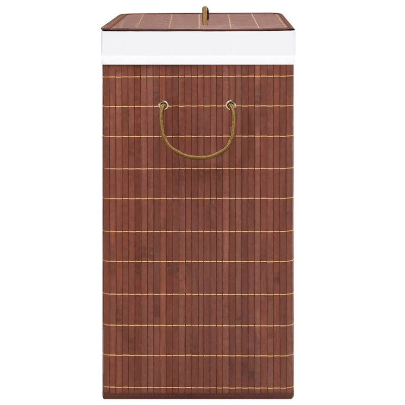 GGF Bamboo Laundry Hamper with Handles, Brown