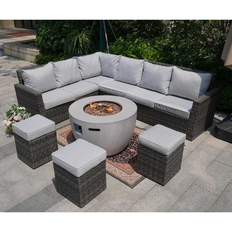 Ensemble de conversation modulaire avec coussins