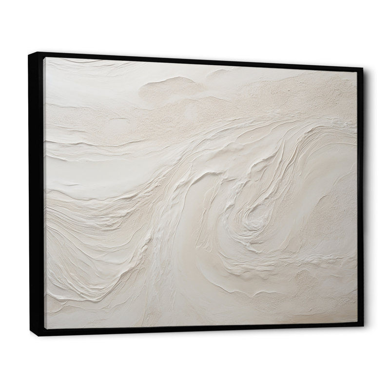 «Modern Beach Beige Sand Charm I», impression sur toile de bord de mer, impression sur toile, H 34 po x l 44 po, Noir