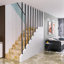 Rampe d'escalier murale noire en métal, barre de sécurité antidérapante pour enfants plus âgés, rail de soutien intérieur et extérieur pour le couloir Home Loft (381 cm)