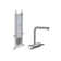 Aquno Select Kitchen Faucet with L-Shape 2-Spray Pull-Out Spout with sBox, 1.75