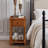 End Table with Drawer and Shelf for Small Spaces, Solid Wood Side Table for Living Room