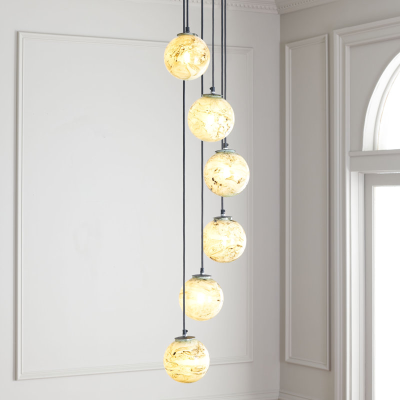 Luminaire suspendu sphère 6 lumières Dallys