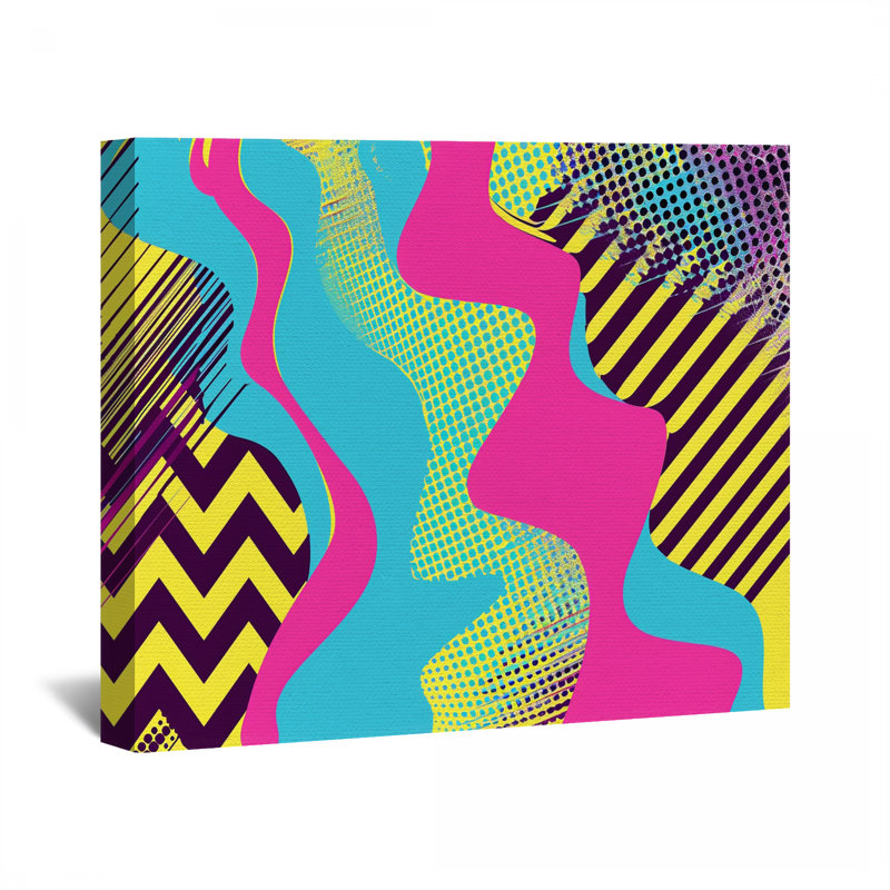 Toile abstraite Pop Art - décoration murale abstraite, H 32 po x l 32 po