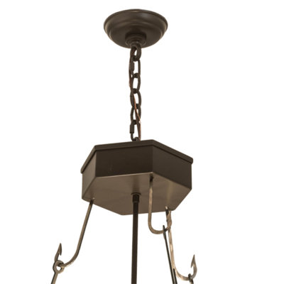 Luminaire suspendu en bronze 6 lumières Gerling