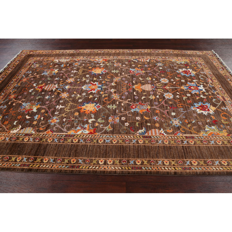 Tapis oriental 100% teinture végétale Ziegler noué à la main 7 x 10