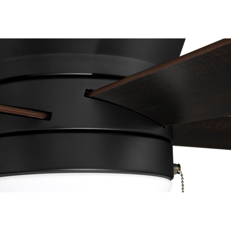 Merit 52'' Ceiling Fan with LED Lights, Flat Black
