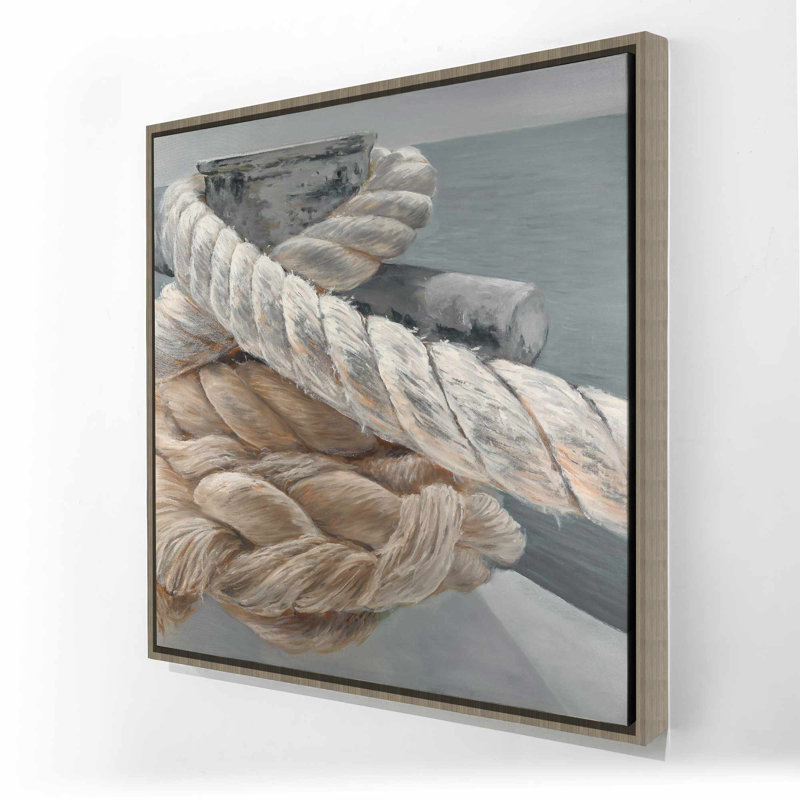 Gros plan sur les cordes d'arrimage | Décor de toile encadrée marine côtière