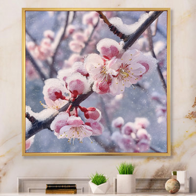 Fleur de cerisier en hiver II sur toile