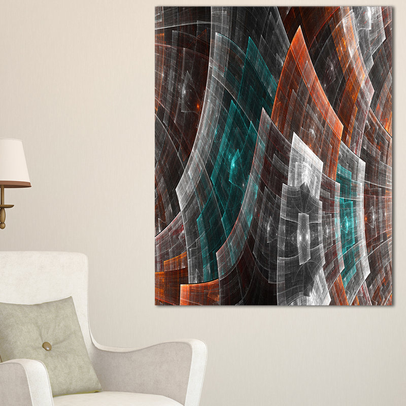« brown psychédélique », impression sur toile tendue, art sur toile tendue, H 40 po x l 30 po x P 1 po