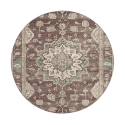 Tapis intérieur et extérieur brun Overdyed