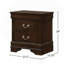 MDF Nightstand With 2 Drawers, Cappuccino