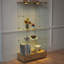 Vitrine moderne en verre avec 2 grands tiroirs et lumières DEL-206747327
