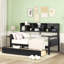 Lit de jour simple avec tablettes de chevet et deux tiroirs-1182912469