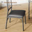 Ensemble de table de salle à manger 5 pièces moderne en métal et bois avec 4 chaises - Meubles de cuisine, de salle à manger ou de coin-repas rectangulaires - Brun