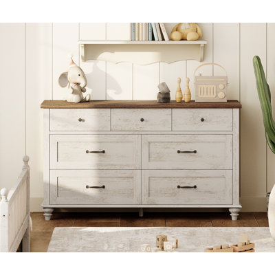 Commode Scarlett pour enfants avec 7 tiroirs, commode pour chambre d'enfant, vestibule