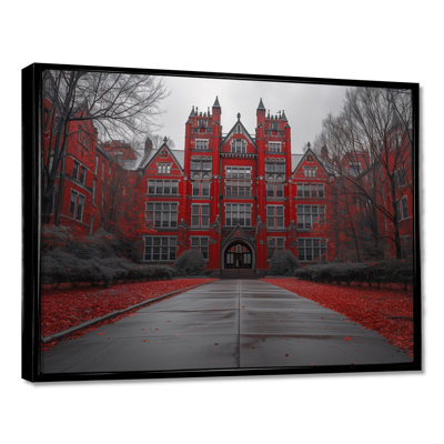 Monochromes gris et rouge du bâtiment de l'Université IV - Bâtiments collégiaux et universitaires