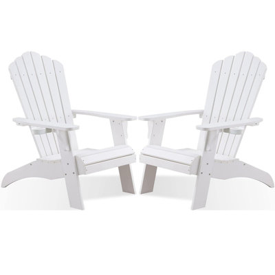 Ensemble de 2 chaises d'extérieur surdimensionnées Adirondack