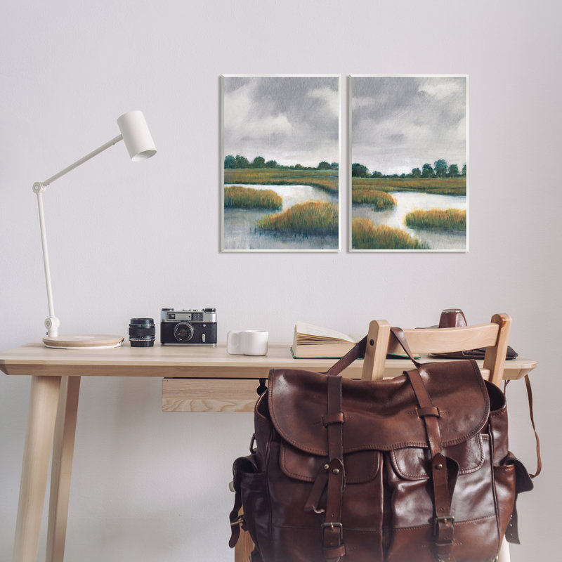 Ensemble de 2 plaques murales Grassy, H 19 po x l 13 po x P 0,5 po