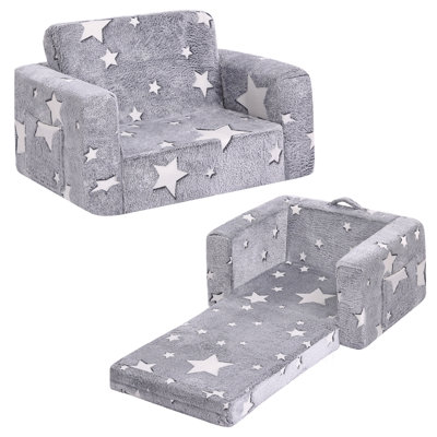 Kids Sofa, 2 In 1 Kids Fold Out Chair Convertible Sofa To Lounger