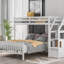 Lit mezzanine simple au-dessus d'un lit double avec escalier-1590164879