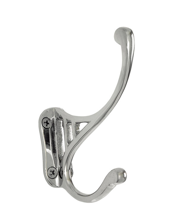 Classic Coat Hook, Bright Chrome