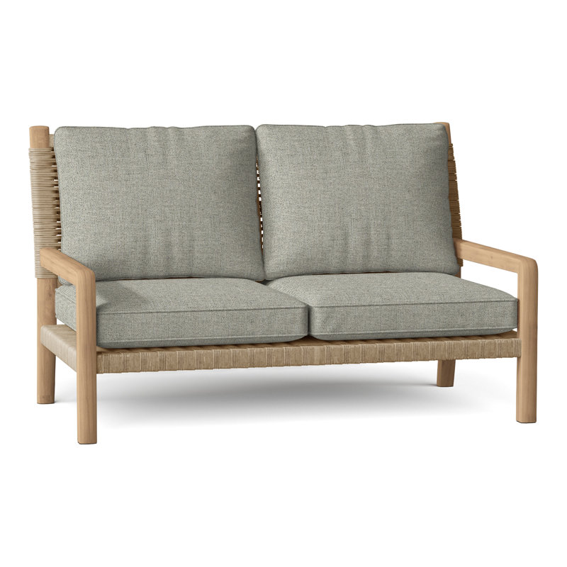 Hudson Outdoor 2 - Seat Loveseat, Hudson Charcoal Lace, Perigold Play Sage
