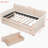 Upholstered Daybed With Drawers, Wood Slat Support-1532259252