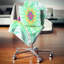 Vitrail vert fractal - coussin imprimé abstrait-30628762-30628759
