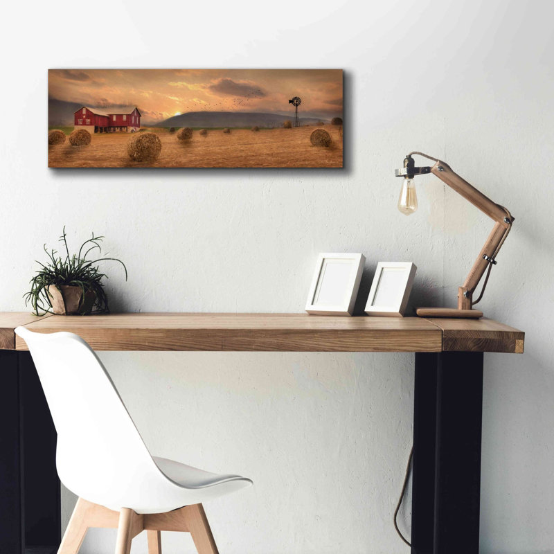«Workin 'the Farm» par Lori Deiter, art mural sur toile, L 36 po x H 12 po