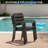 4 - Person Metal Patio Stackable Dining Set with 35" Square Table