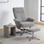 Fauteuil inclinable pivotant en chenille avec repose-pieds, fauteuil moderne, repose-pieds ergonomique, manuel, inclinable, repose-pieds, chambre à coucher, salon, lecture, bureau, détente