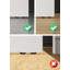Shaker 1 Panel Manufactured Wood Solid Core Sliding Hidden Barn Door With Base Board with Installation Hardware Kit-107230622-107230627
