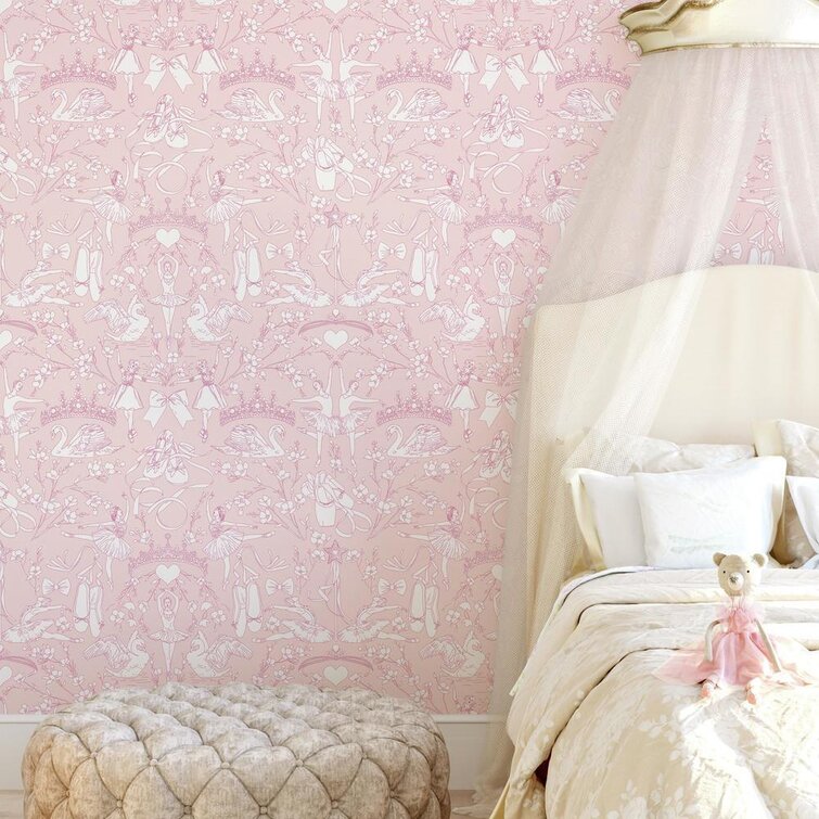 Princess Toile by Kids  Home  Pink  Wallpaper  Wallpaper Direct