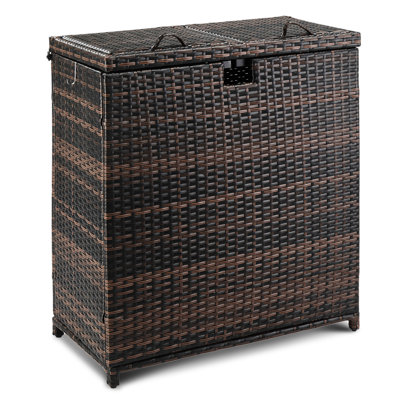 72 Gallon Outdoor Rattan Trash Can