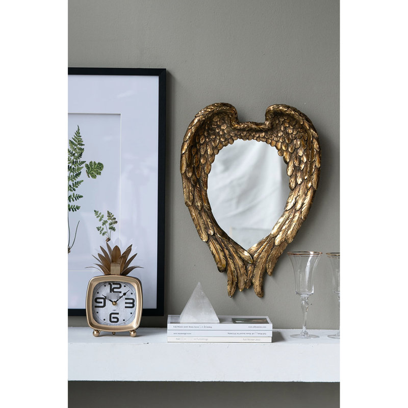 Miroir d'appoint Golden Wing, miroir de 9,3 po x 12,2 po.