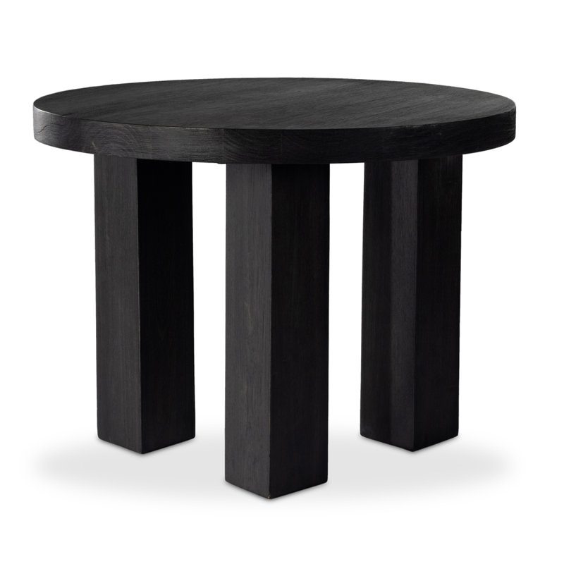 Mesa Solid Wood End Table, Ebony Parawood