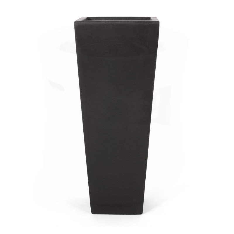 Ensemble de pots à fleurs Devi Modern, Noir mat, 2