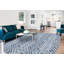 Tapis bleu / gris en laine et viscose Bungalow Rose-1875684702