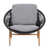 Coussin gris / cadre noir est en rupture de stock