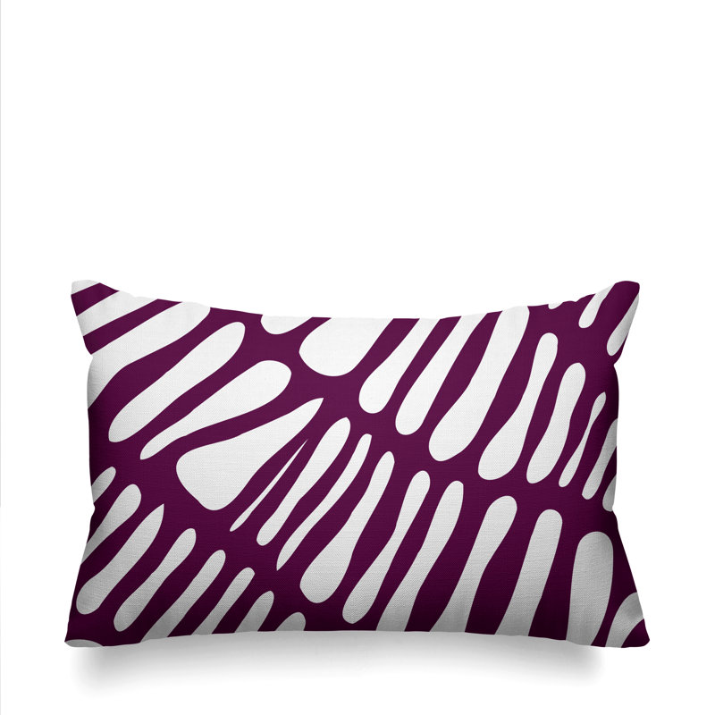 Housse de coussin rectangulaire pour l'extérieur Tribal, Violet