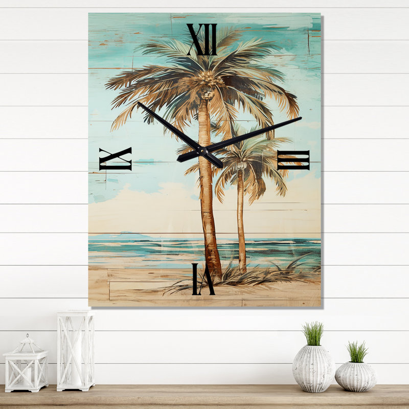 Horloge murale moderne tropical, Grand